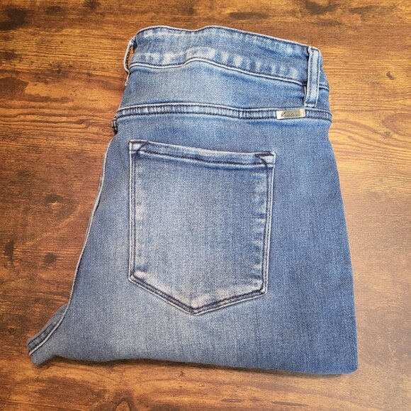 KanCan Jeans Size 14 Skinny Ankle High Rise Medium Light Wash Denim Raw Hem - Picture 3 of 9